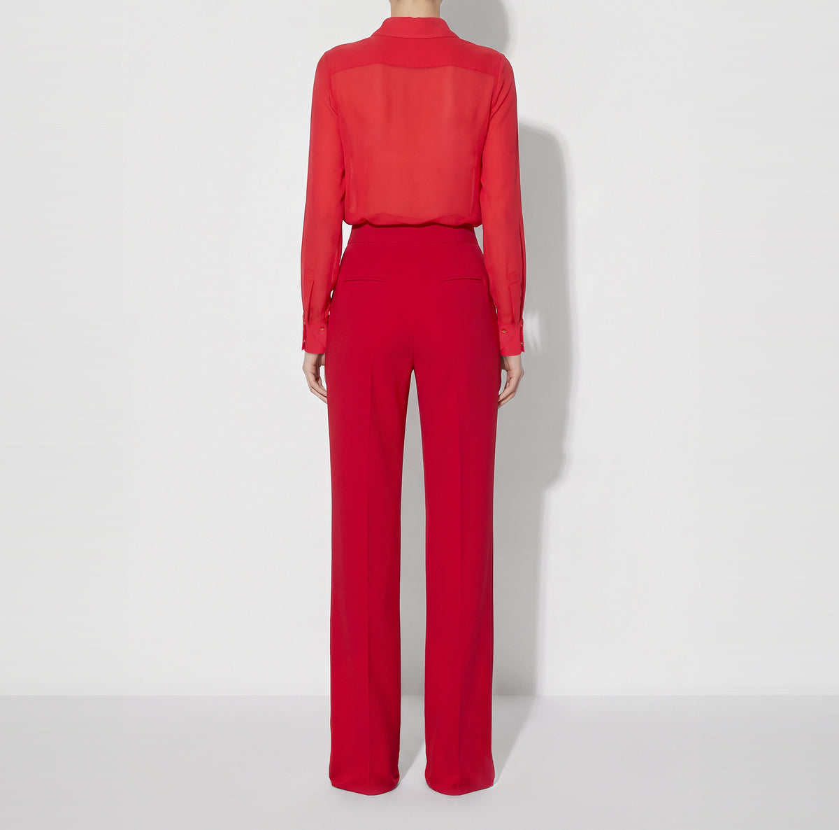 ELISABETTA FRANCHI PANTALONE crêpe-Red Passion