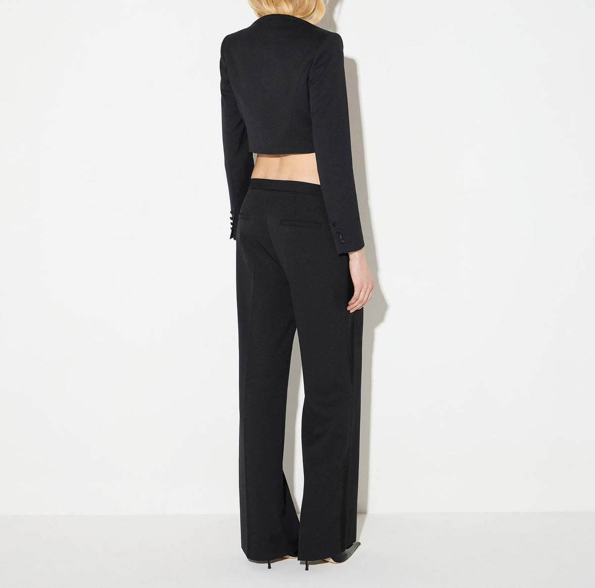ELISABETTA FRANCHI Pantalone Gabardina Logo-Nero
