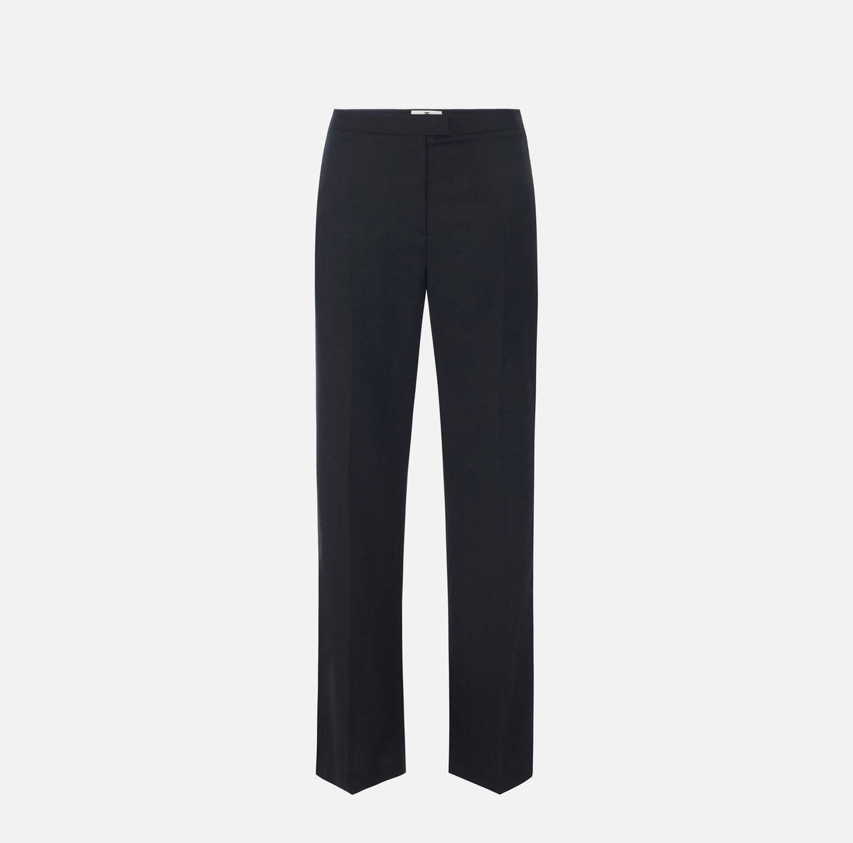 ELISABETTA FRANCHI Pantalone Gabardina Logo-Nero