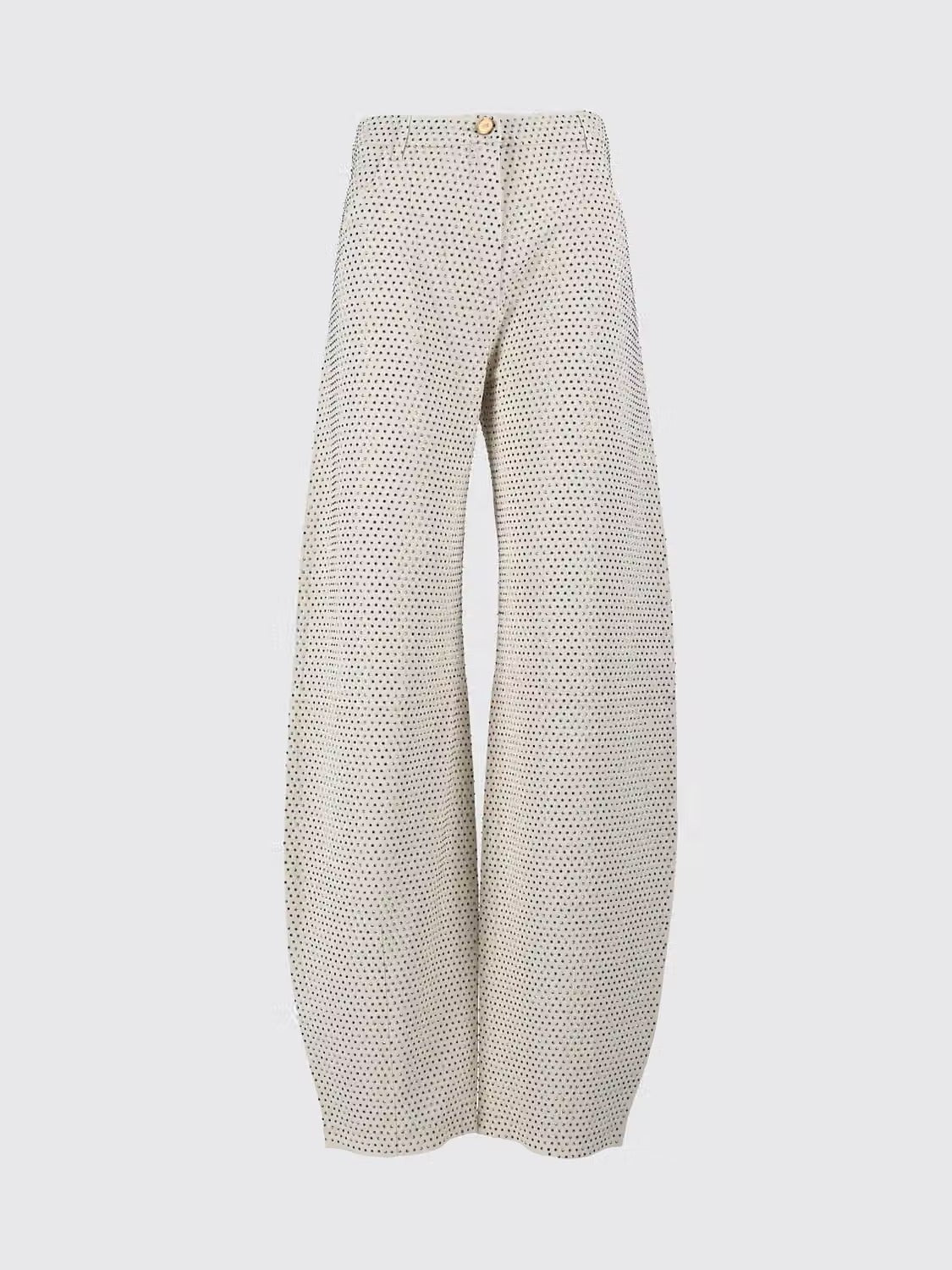 ELISABETTA FRANCHI Jeans Balloon Denim Strass-Burro