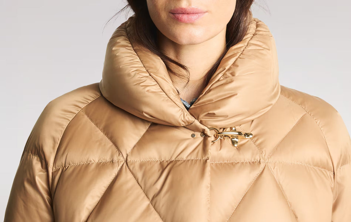 FAY Piumino Donna Nylon Trapuntato-Cammello