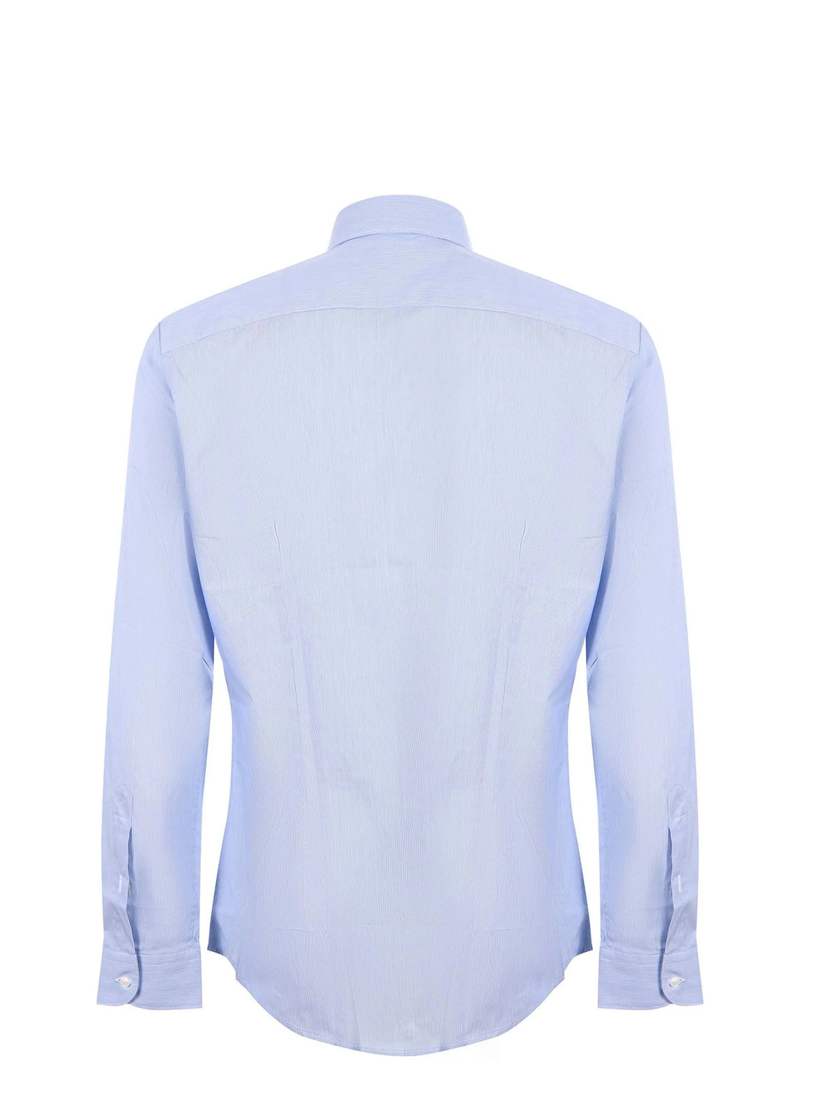 FAY Camicia Uomo Popeline Stretch-Azzurro