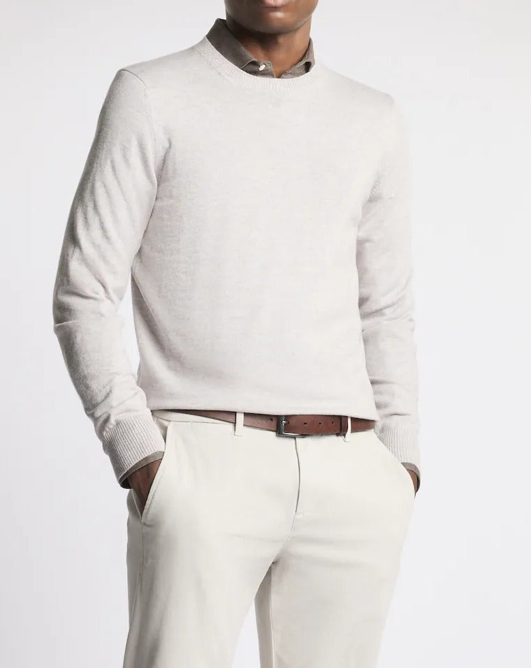 FAY Maglia Girocollo Uomo Lana Merino-Grigio