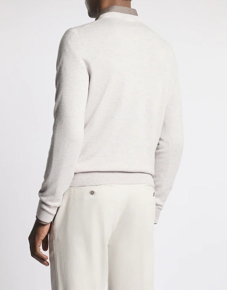 FAY Maglia Girocollo Uomo Lana Merino-Grigio