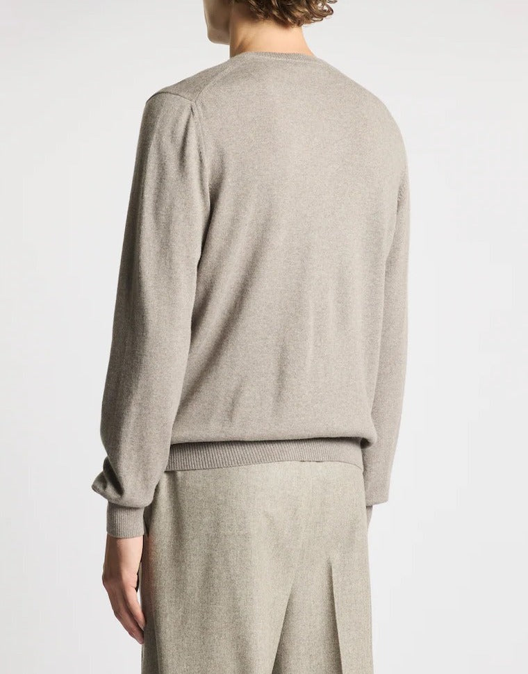 FAY Maglia Girocollo Uomo Lana Merino-Kaki