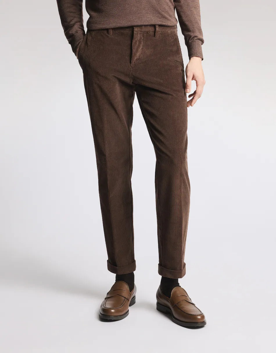 FAY Pantalone Uomo CAPRI CLASS Velluto Coste-Sigaro