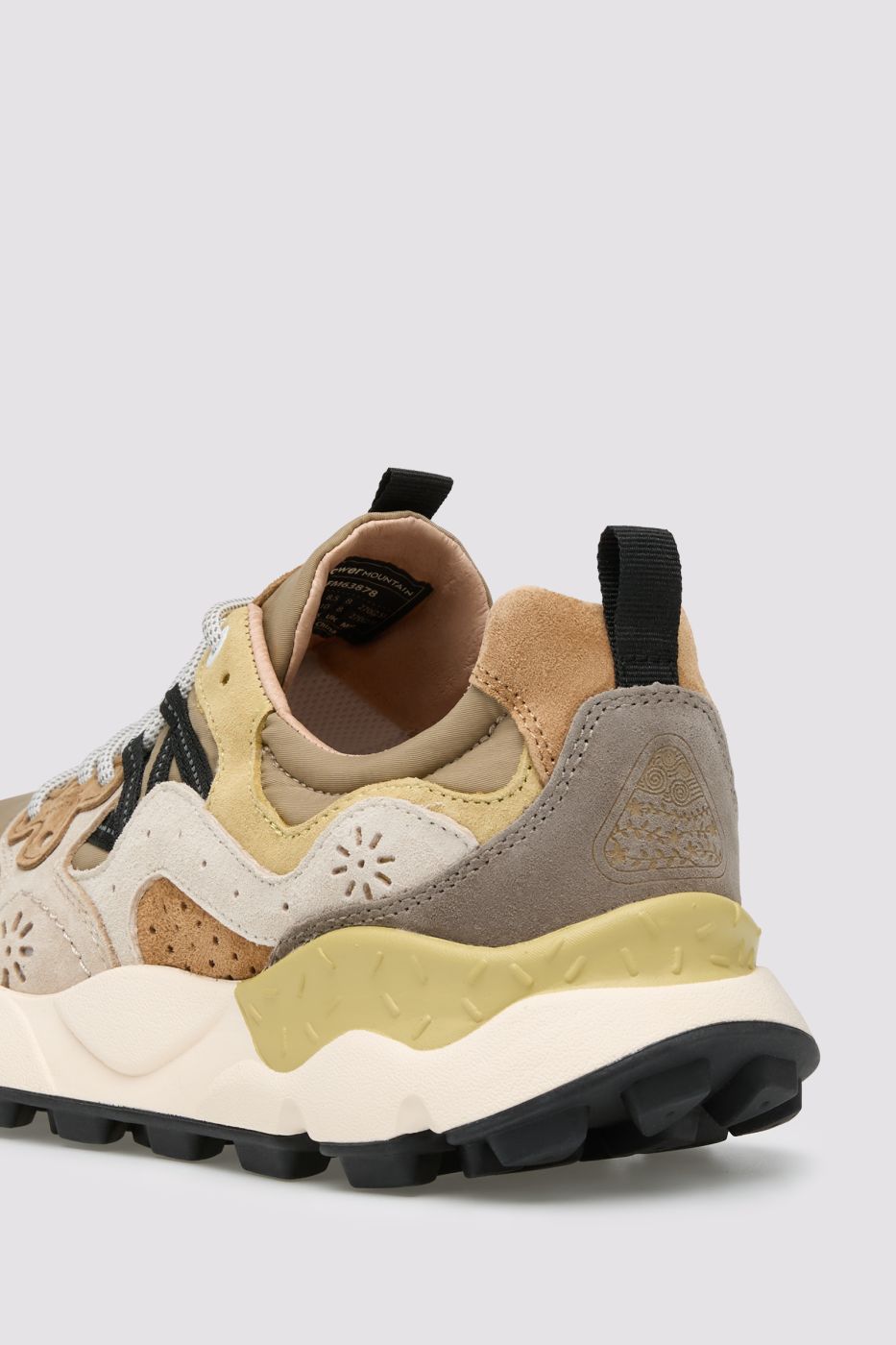 FLOWER MOUNTAIN Sneaker Uomo YAMANO 3-Tortora/Cognac/Bianco Panna