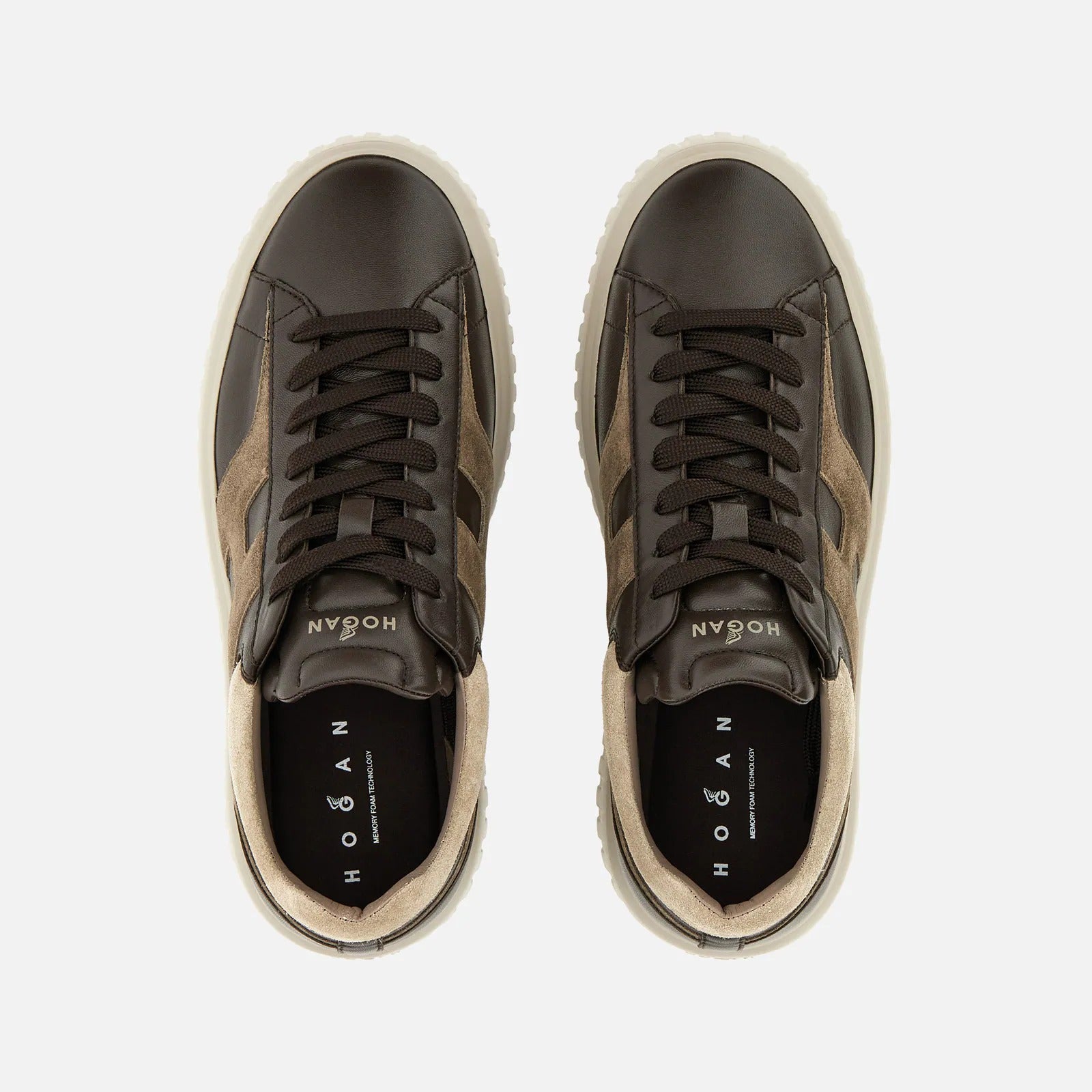 HOGAN Sneaker Uomo H-Stripes-Marrone