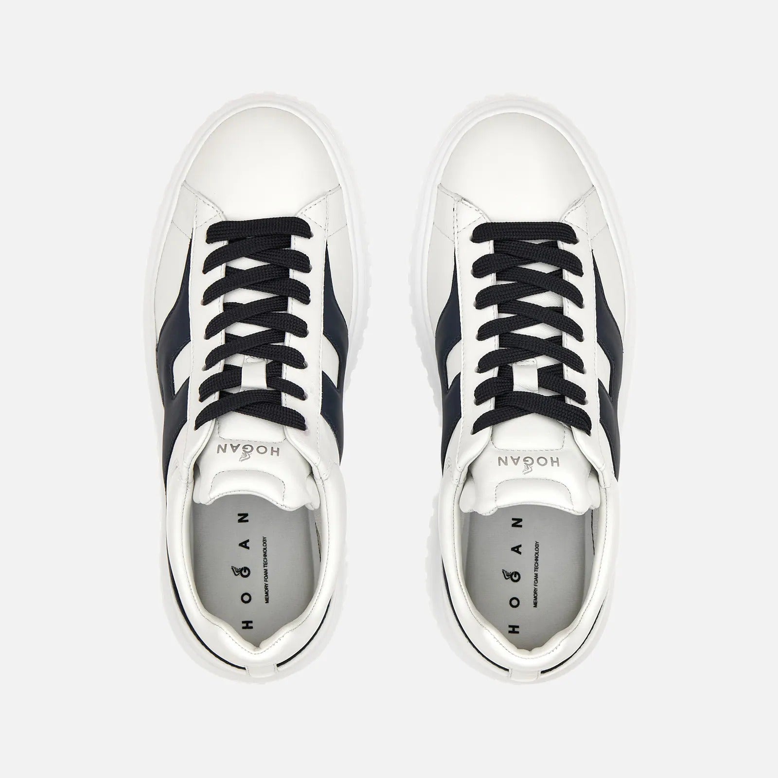 HOGAN Sneaker Uomo H-Stripes-Bianco/Blu