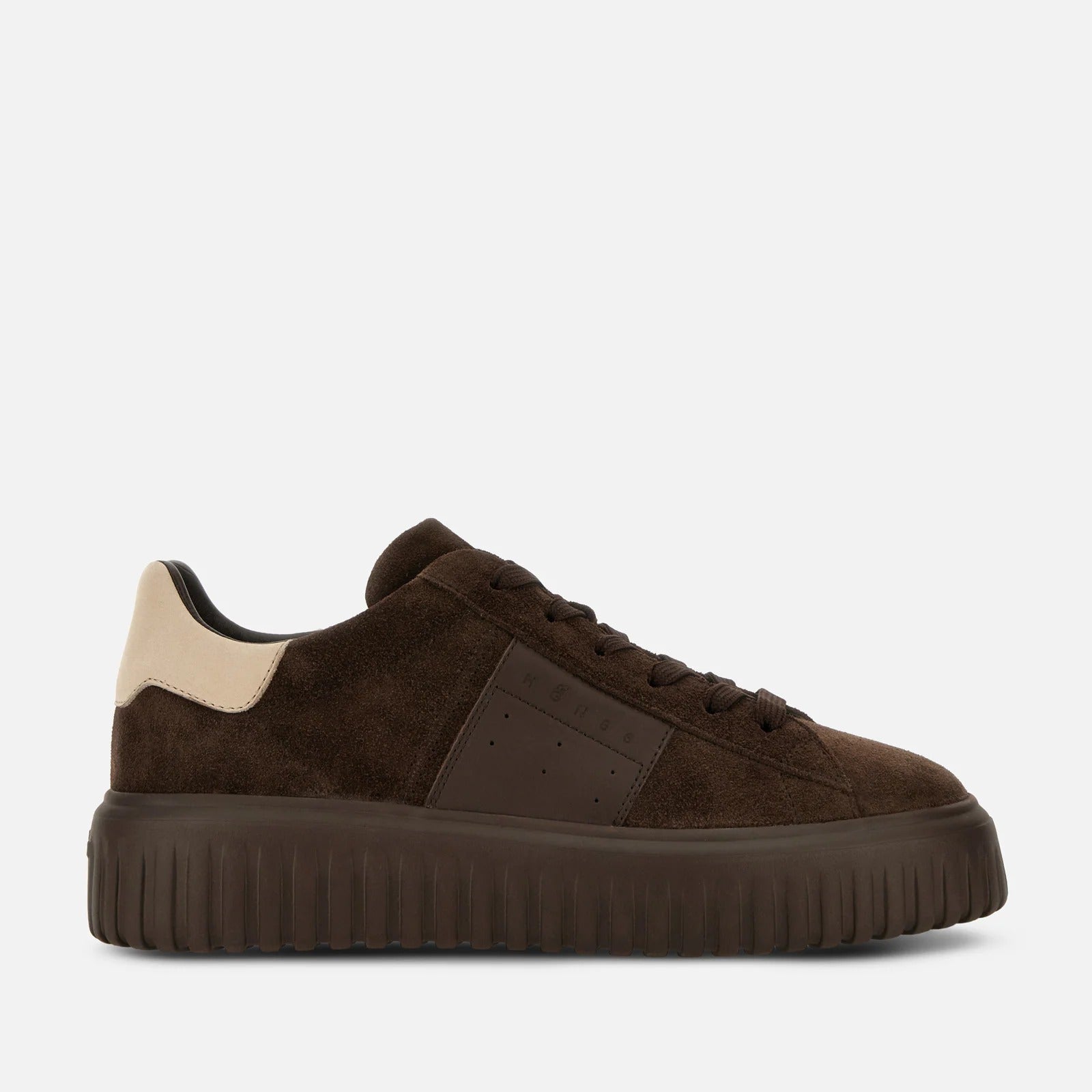 HOGAN Sneaker Uomo H-Stripes Banda-Marrone
