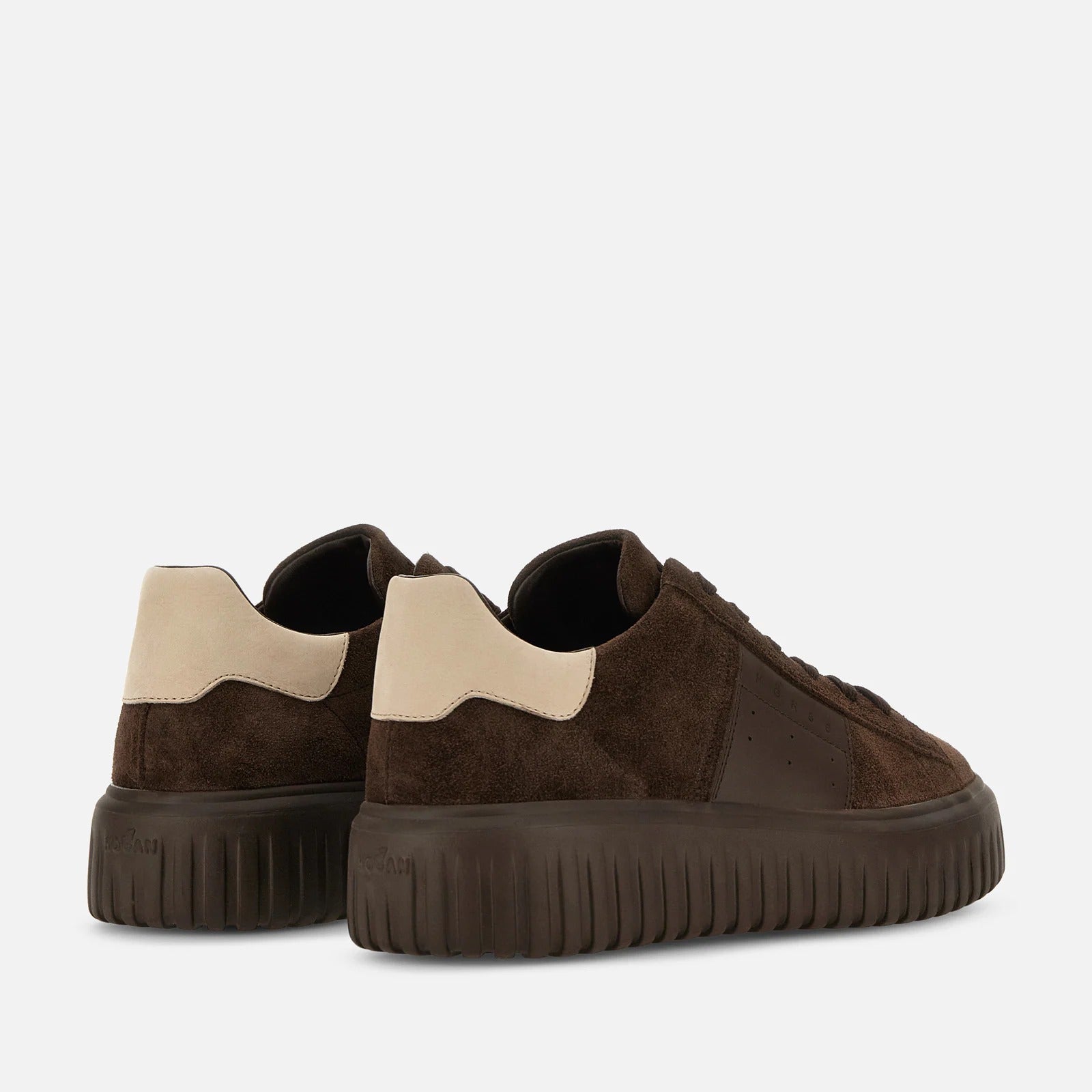 HOGAN Sneaker Uomo H-Stripes Banda-Marrone