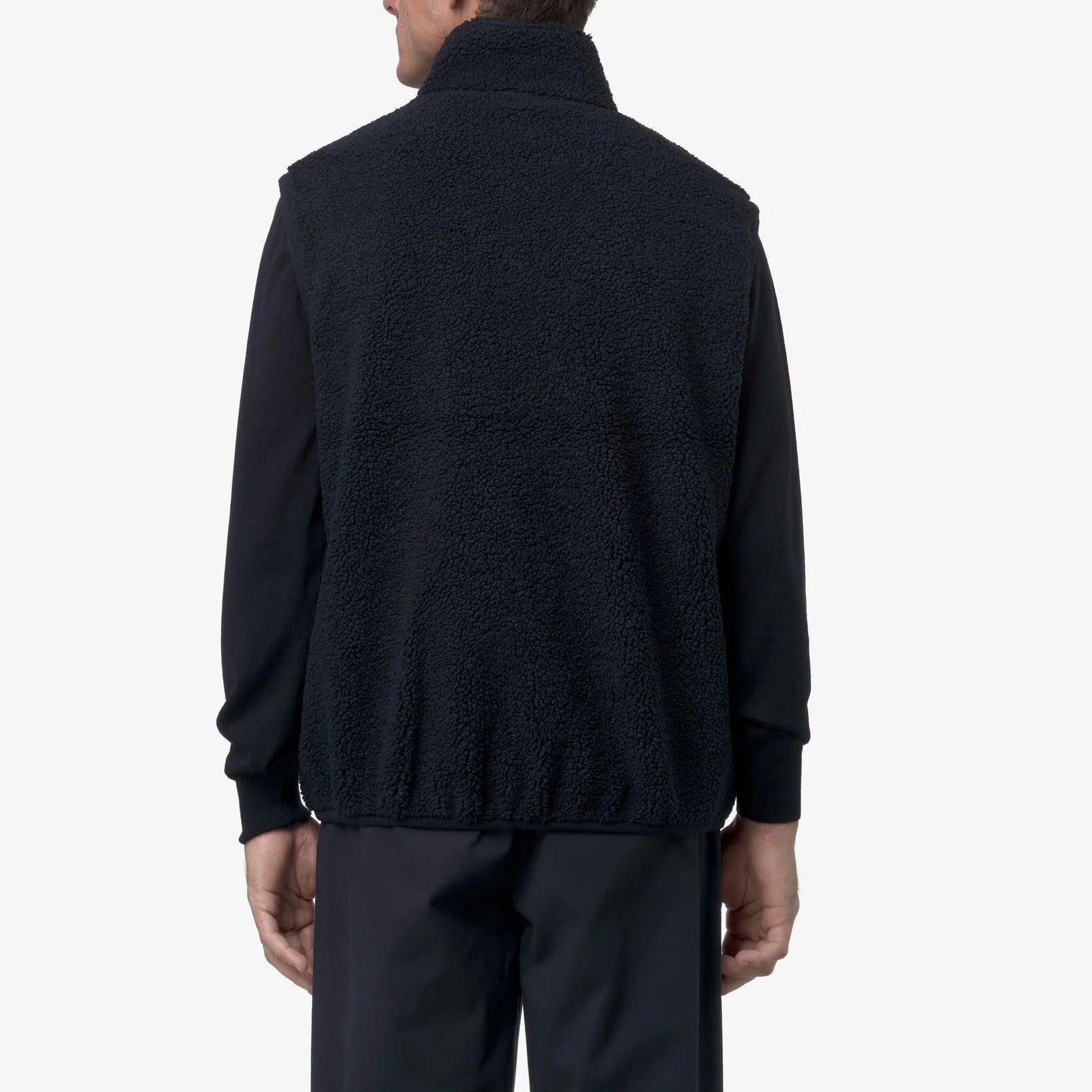K-WAY Smanicato Uomo YANNICK SHERPA POLAR DOUBLE-Blue Depth
