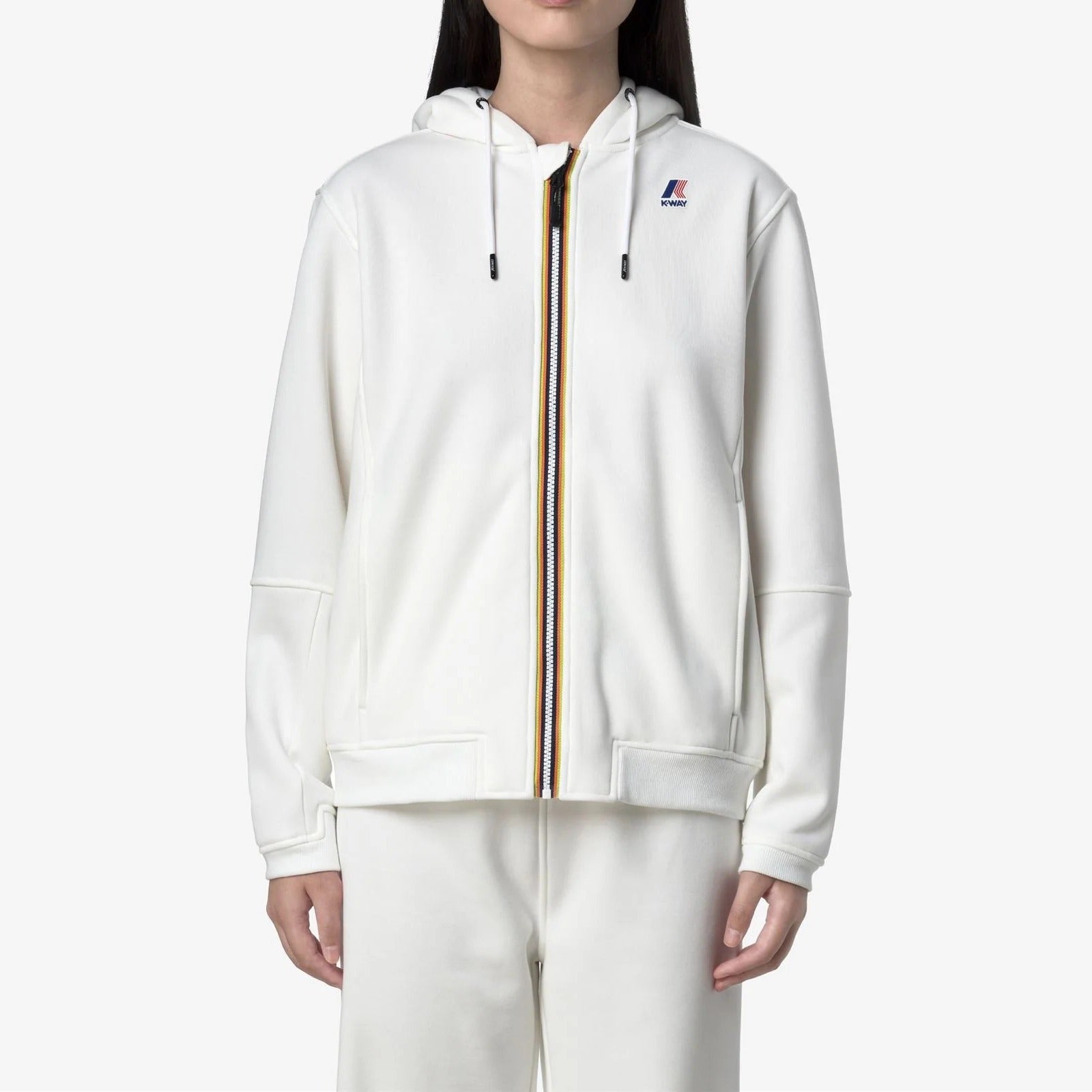 K-WAY Felpa Unisex PROSPER BRUSHED PC-White