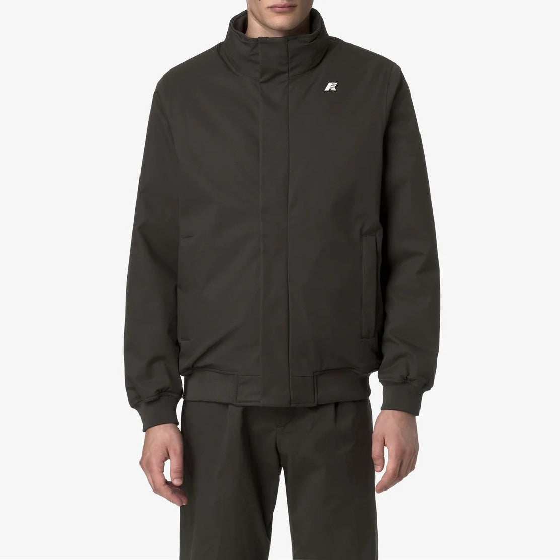 K-WAY Giacca Uomo AMAURY TWILL MARMOTTA-Black Olive
