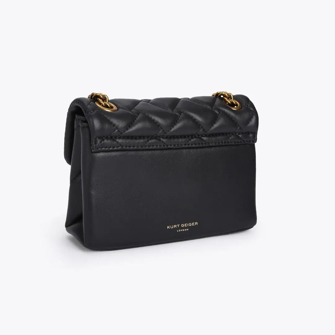 KURT GEIGER Borsa MINI KENSINGTON LEATHER-Black