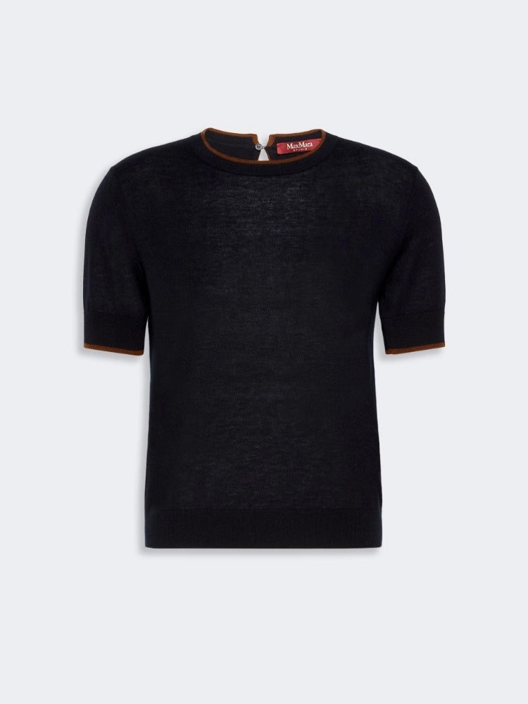 MAX MARA STUDIO Maglia Donna Agenda-Blu/Cuoio