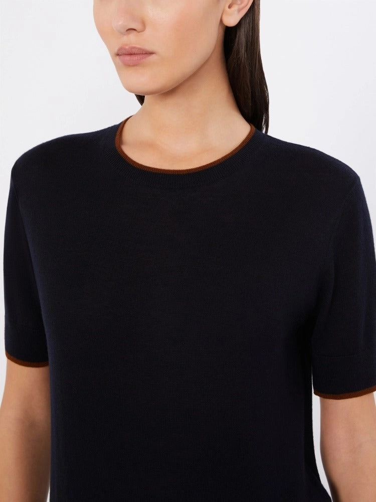 MAX MARA STUDIO Maglia Donna Agenda-Blu/Cuoio