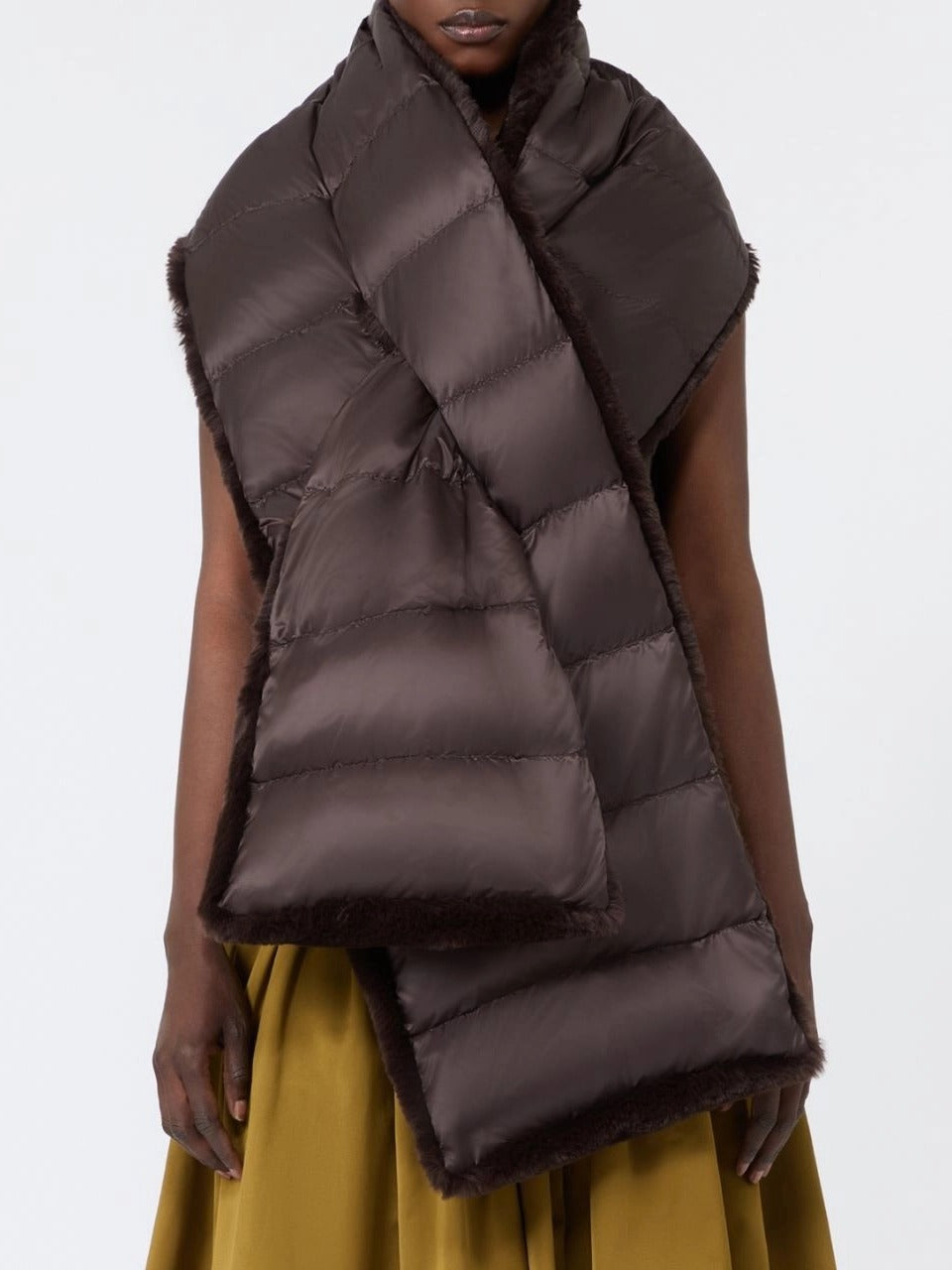 MAX MARA THE CUBE Stola Donna Piacere-Marrone Scuro