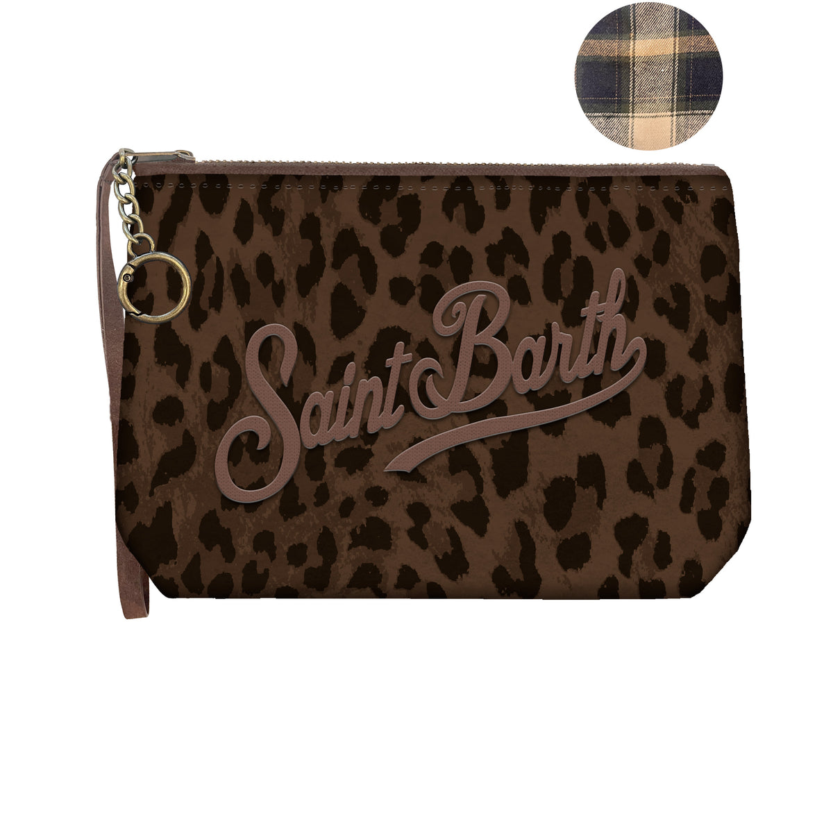 MC2 SAINT BARTH Pochette ALINE MINI WAX-Dark Leo Marrone