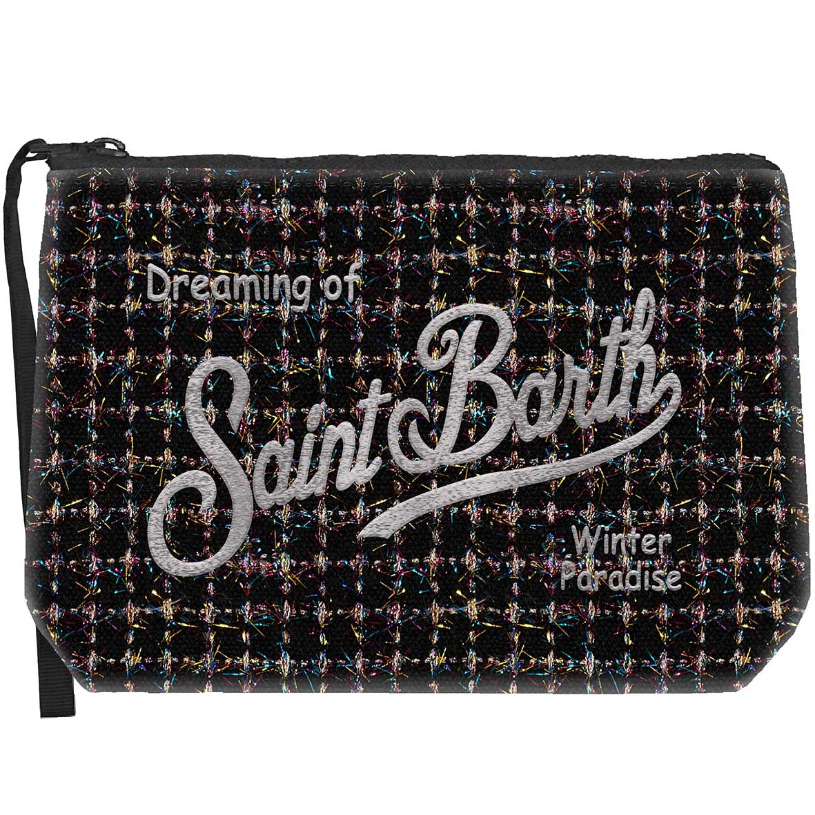 MC2 SAINT BARTH Pochette ALINE TWEED-Nero