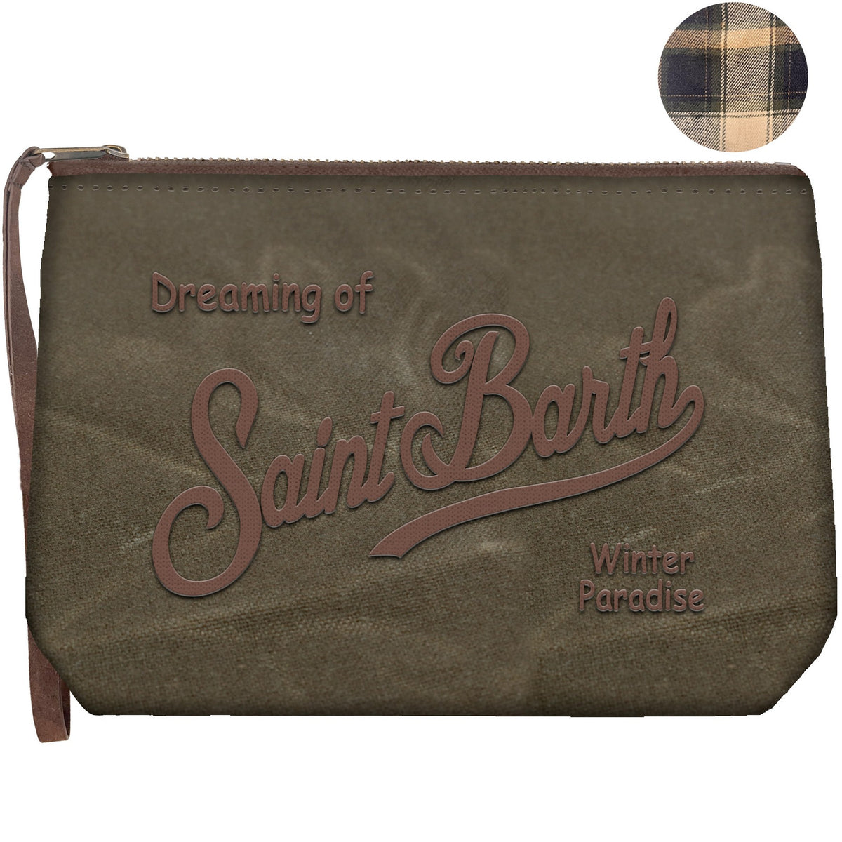 MC2 SAINT BARTH Pochette ALINE WAX-Verde/Marrone