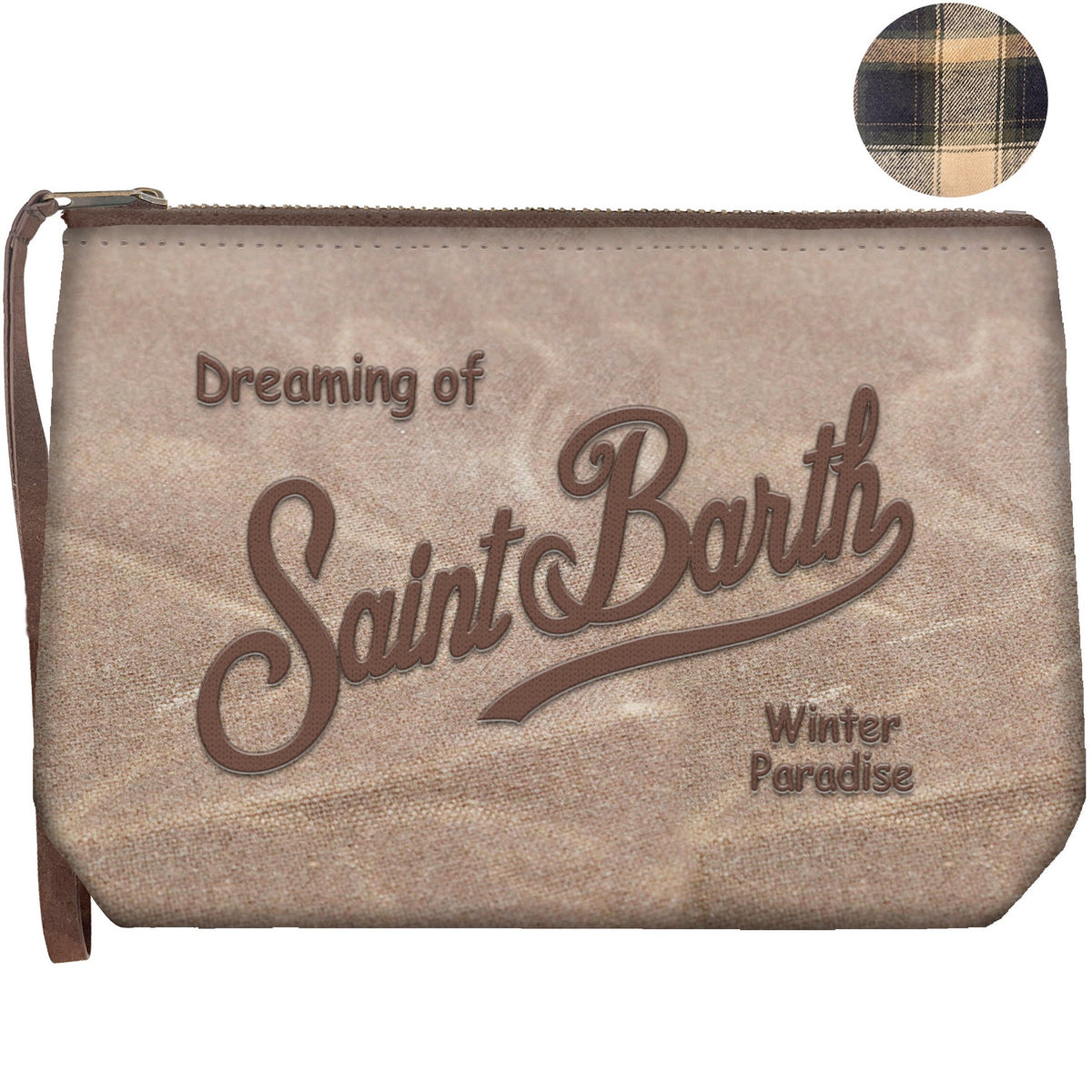 MC2 SAINT BARTH Pochette ALINE WAX-Fango/Marrone