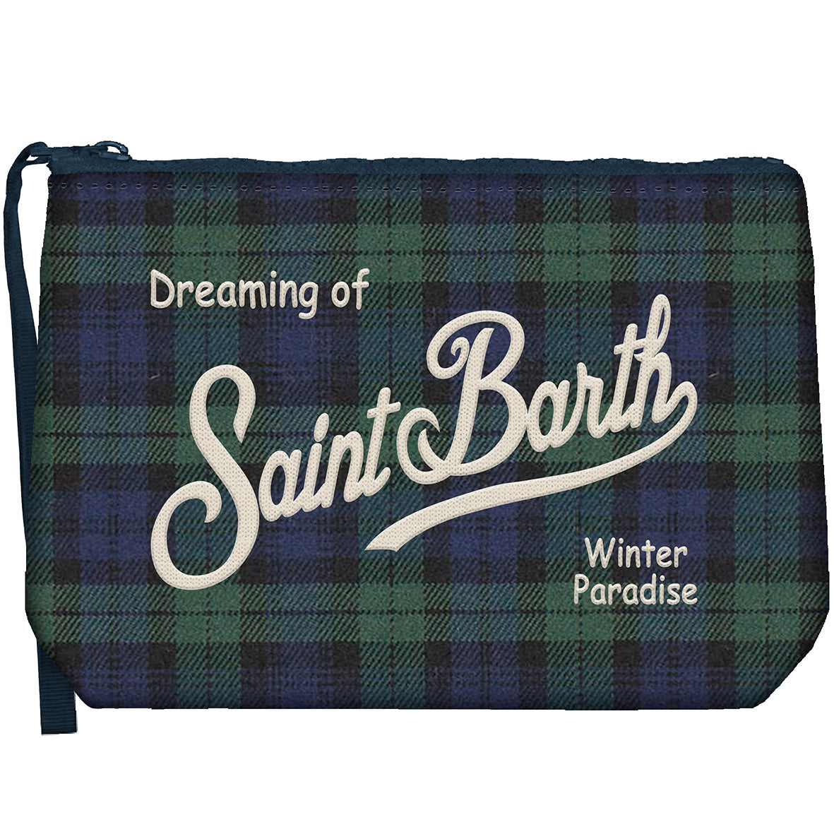 MC2 SAINT BARTH Pochette ALINE WOOL-Tartan British Green/Navy