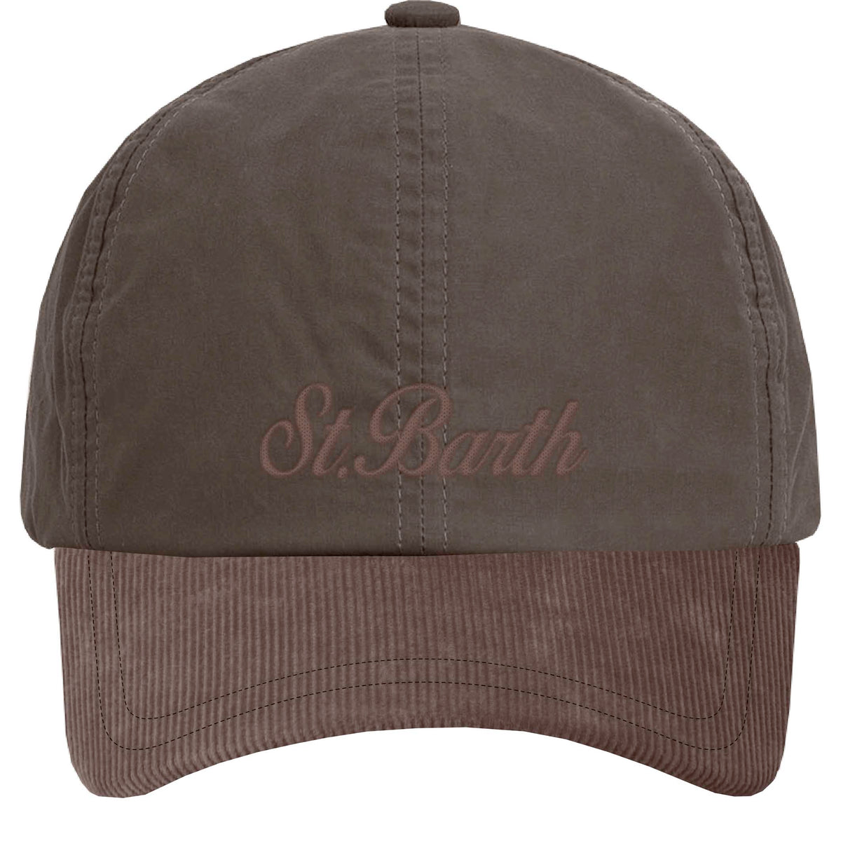 MC2 SAINT BARTH Cappello BASEBALL WAX CORDUROY-Marrone