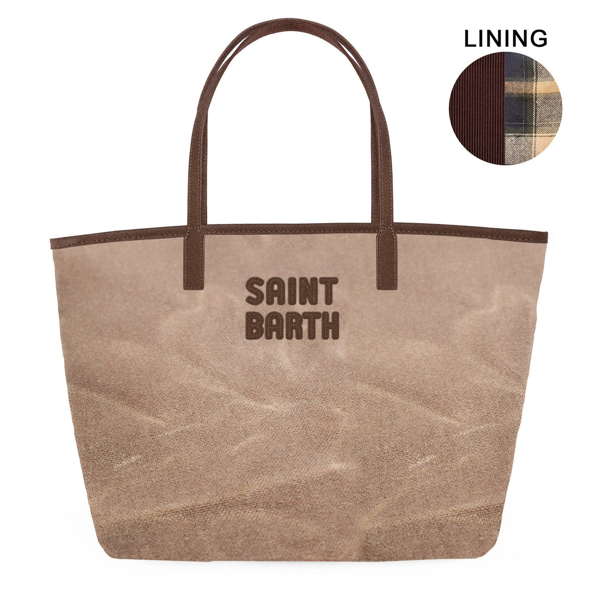 MC2 SAINT BARTH Borsa CITY BAG MID WAX-Nocciola/Marrone