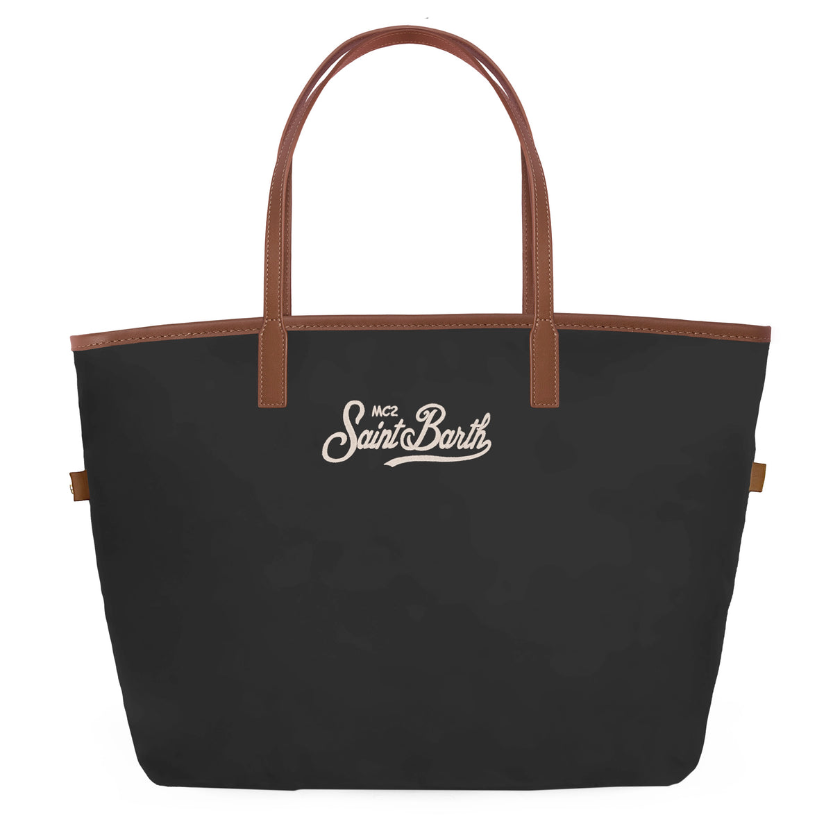 MC2 SAINT BARTH Borsa CITY BAG NYLON-Nero/Marrone