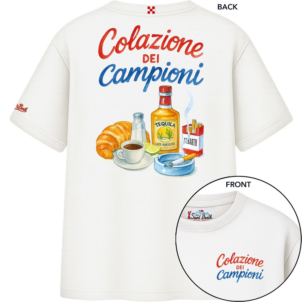 MC2 SAINT BARTH T-Shirt Uomo DELMAR-Colazione Panna