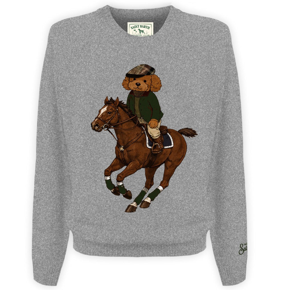 MC2 SAINT BARTH Maglione Uomo HERON-Horse Poodle Grigio