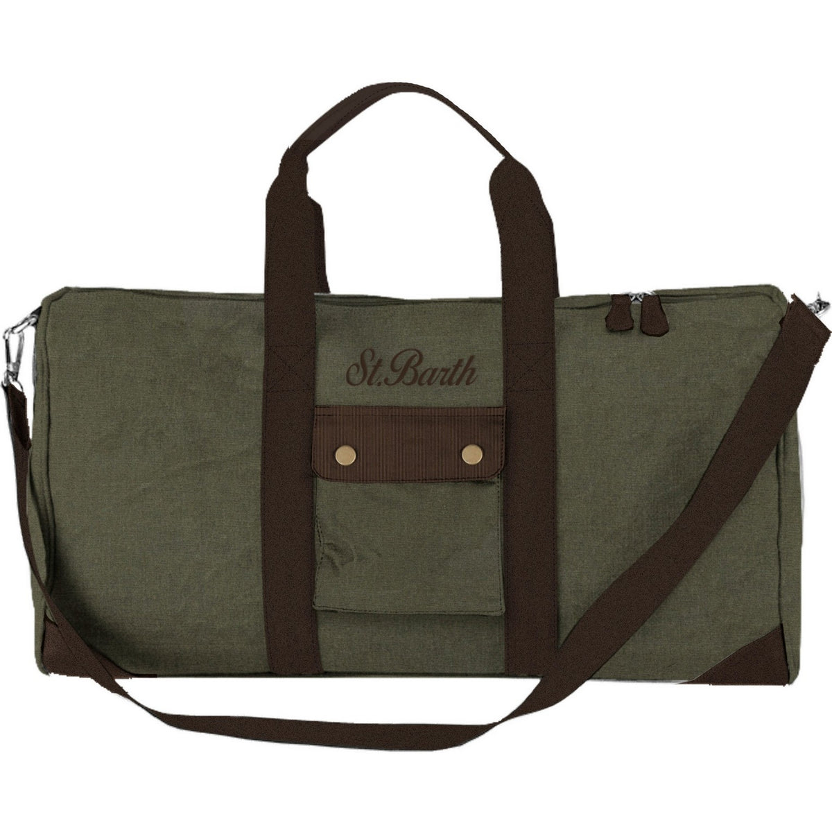 MC2 SAINT BARTH Borsone JETLEG WAX-Militare/Marrone