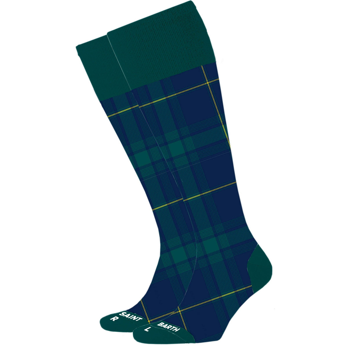 MC2 SAINT BARTH Calzini Uomo SOX N-Tartan Navy/British Green