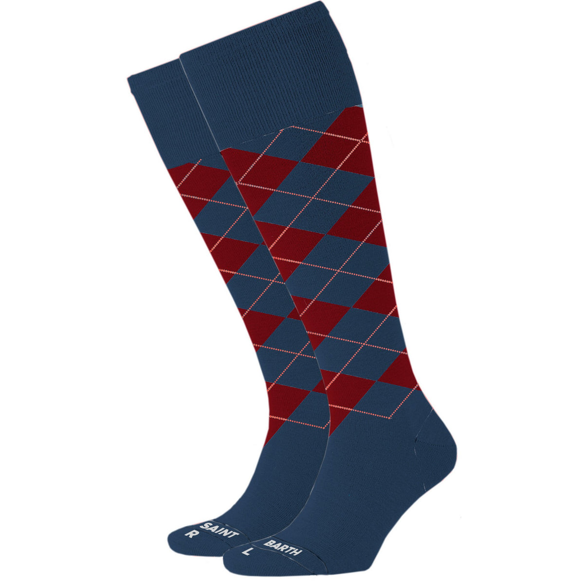 MC2 SAINT BARTH Calzini Uomo SOX N-Classic Navy/Bordeaux