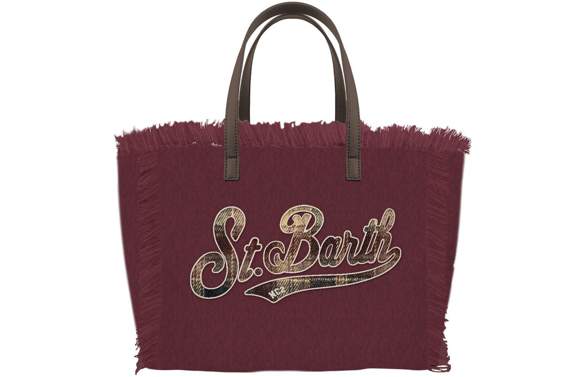 MC2 SAINT BARTH Borsa VANITY MINI FELT N-Bordeaux