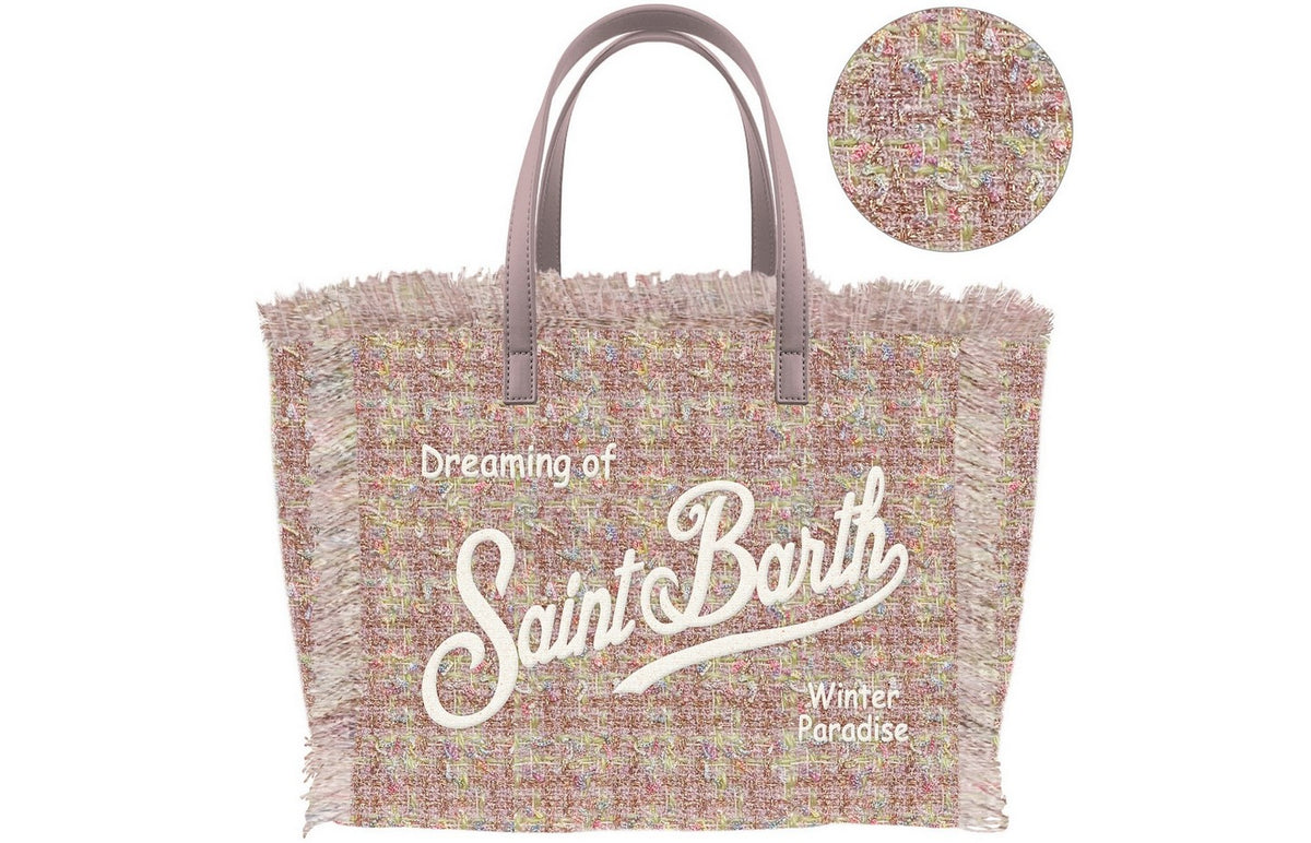 MC2 SAINT BARTH Borsa VANITY MINI TWEED N-Lurex Rosa
