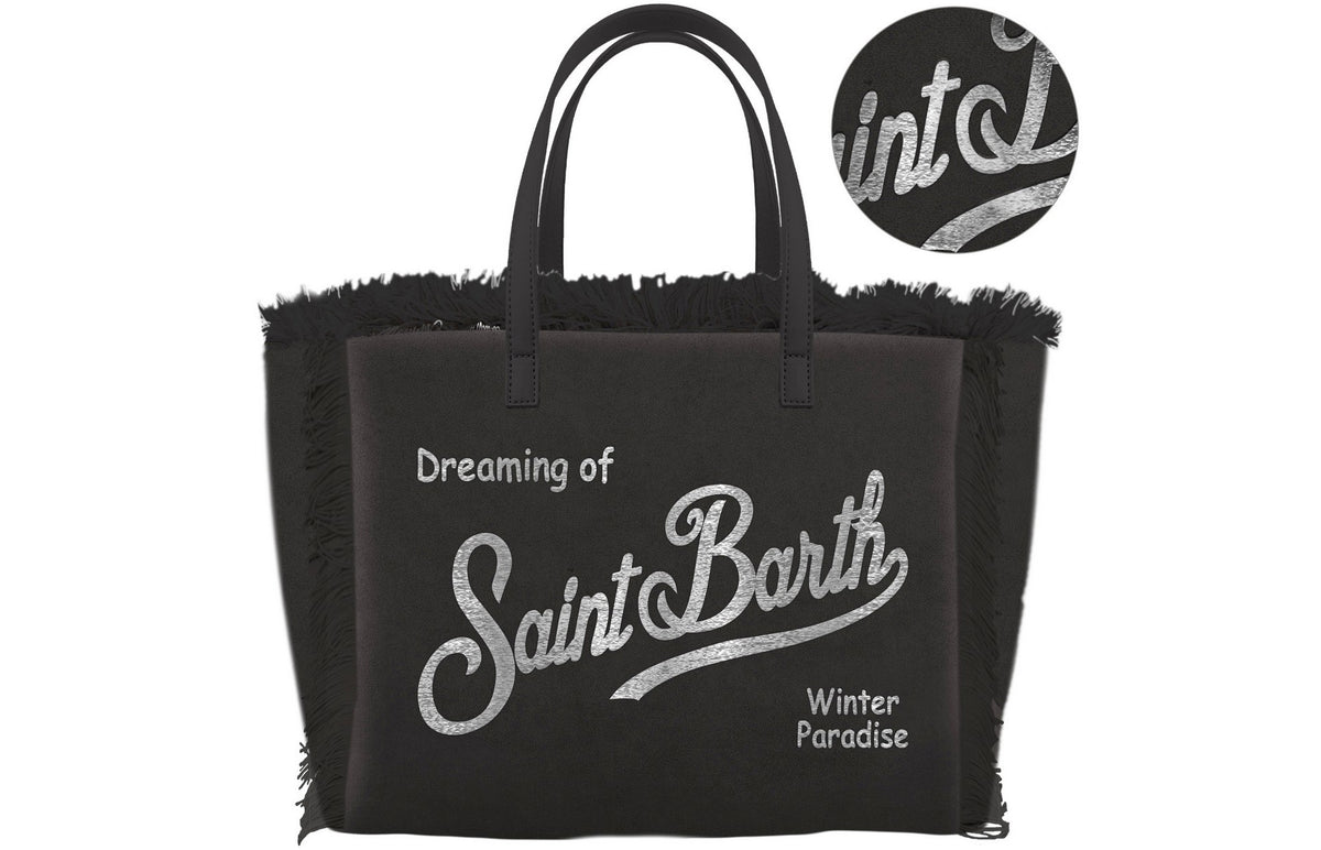 MC2 SAINT BARTH Borsa VANITY MINI VELVET N-Nero/Argento