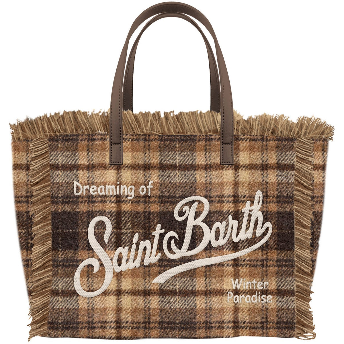 MC2 SAINT BARTH Borsa VANITY WOOL N-Marrone/Beige