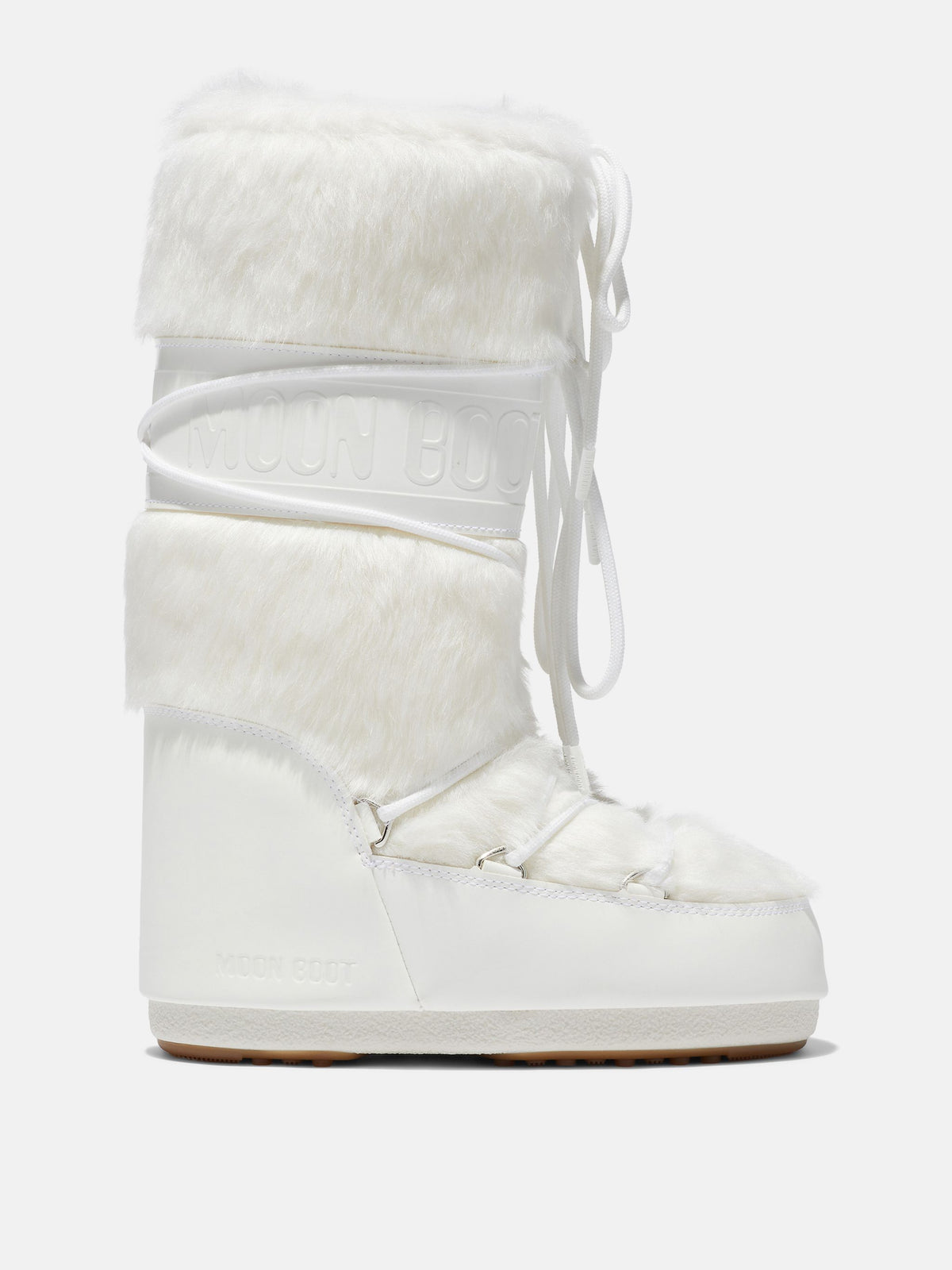 MOON BOOT Stivale Donna ICON FAUX FUR-Optical White