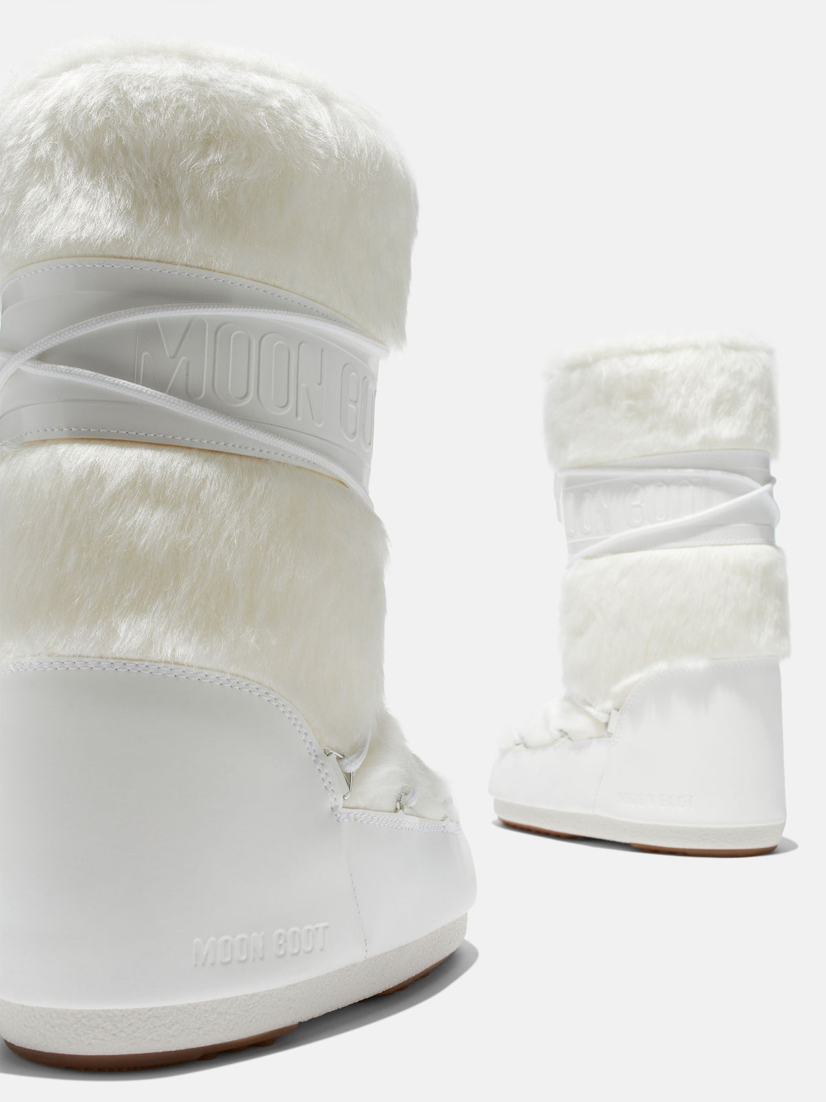 MOON BOOT Stivale Donna ICON FAUX FUR-Optical White