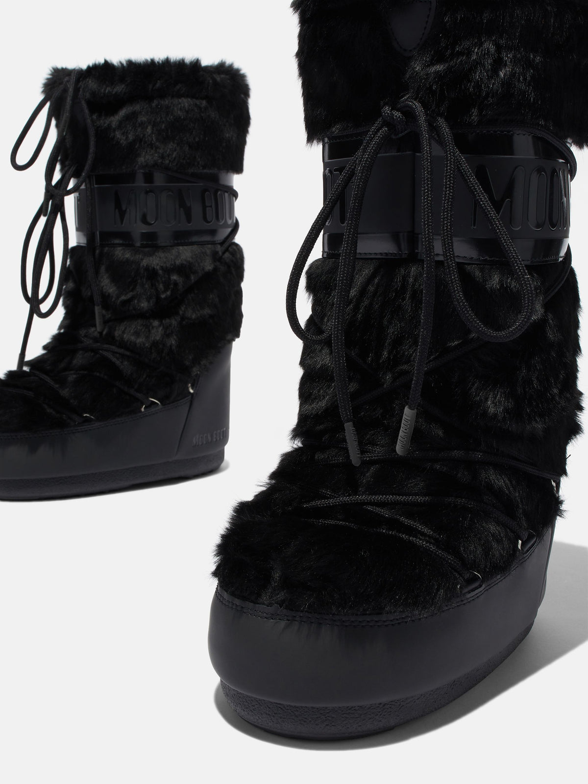 MOON BOOT Stivale Donna ICON FAUX FUR-Black
