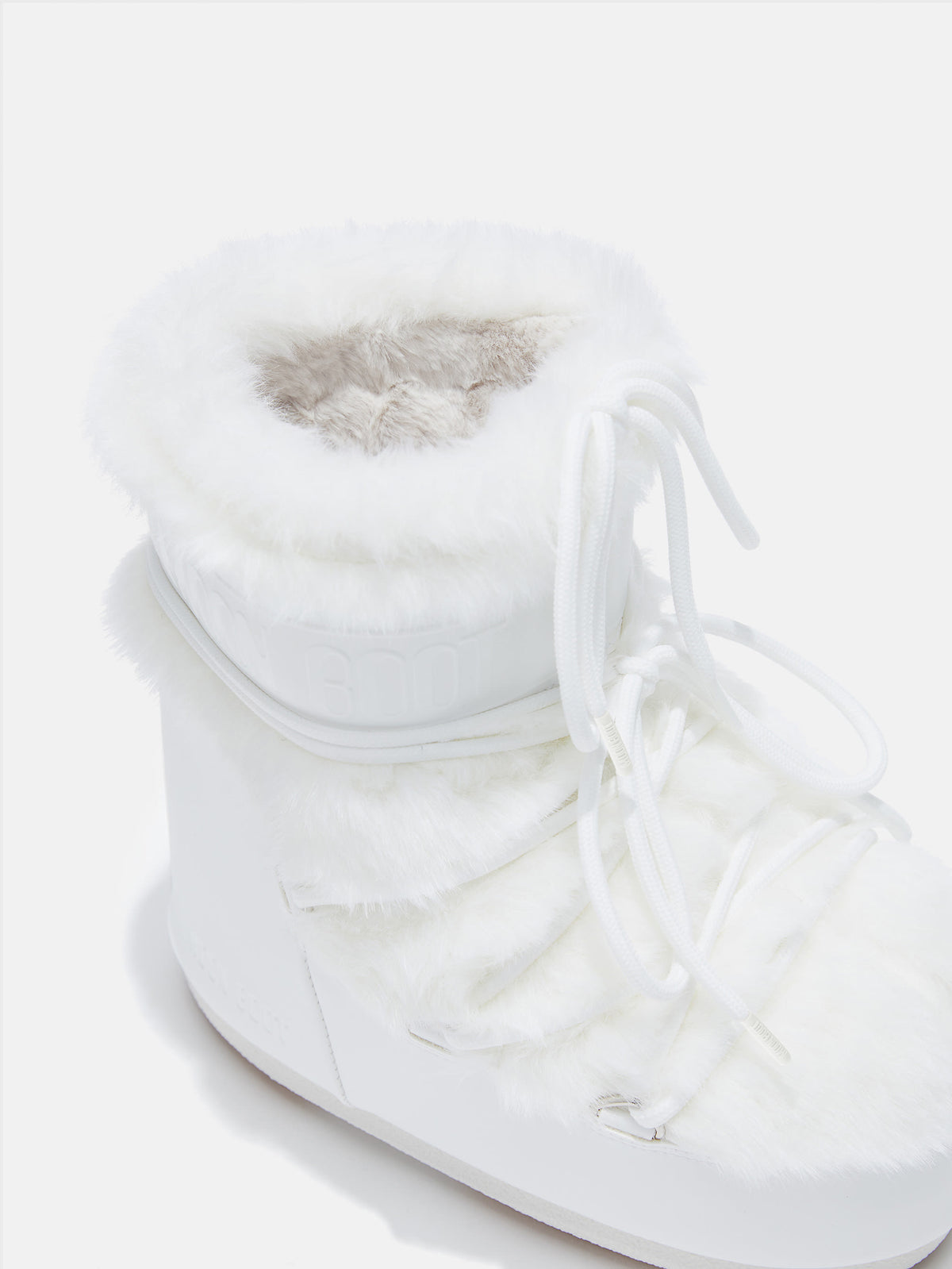 MOON BOOT Stivale Donna ICON LOW FAUX FUR-Optical White