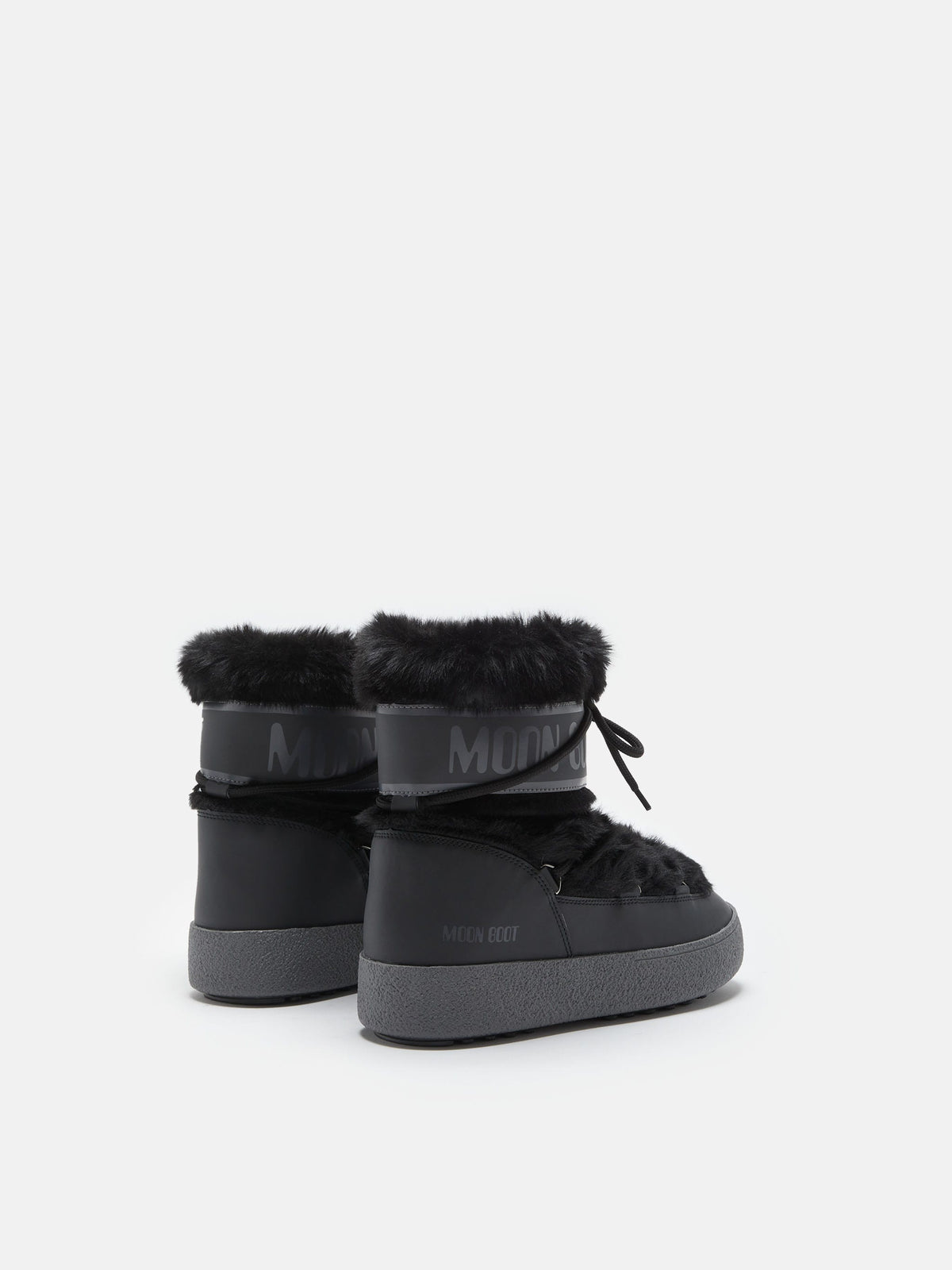 MOON BOOT Stivale Donna LTRACK LOW FAUX FUR-Black