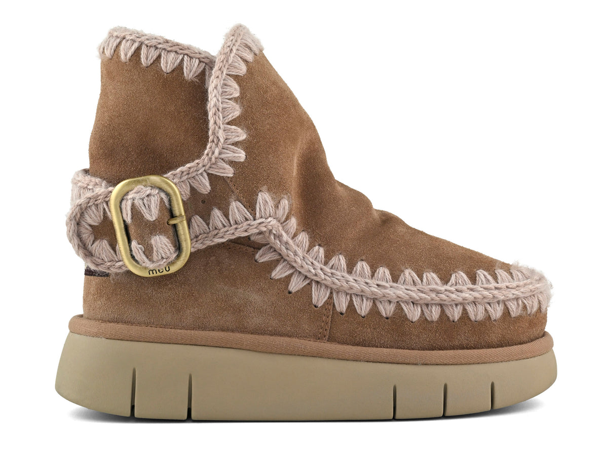 MOU Stivaletto Donna Bounce Boot Buckle Strap-Pink Brown