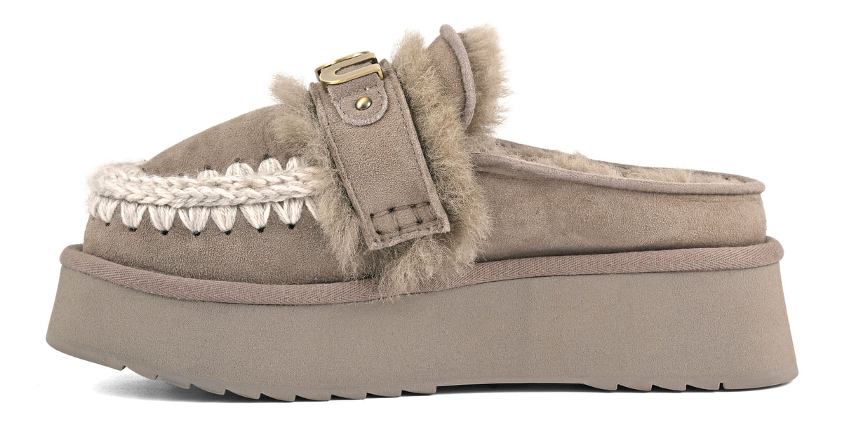MOU Ciabatta Donna PLATFORM CLOG-New Grey
