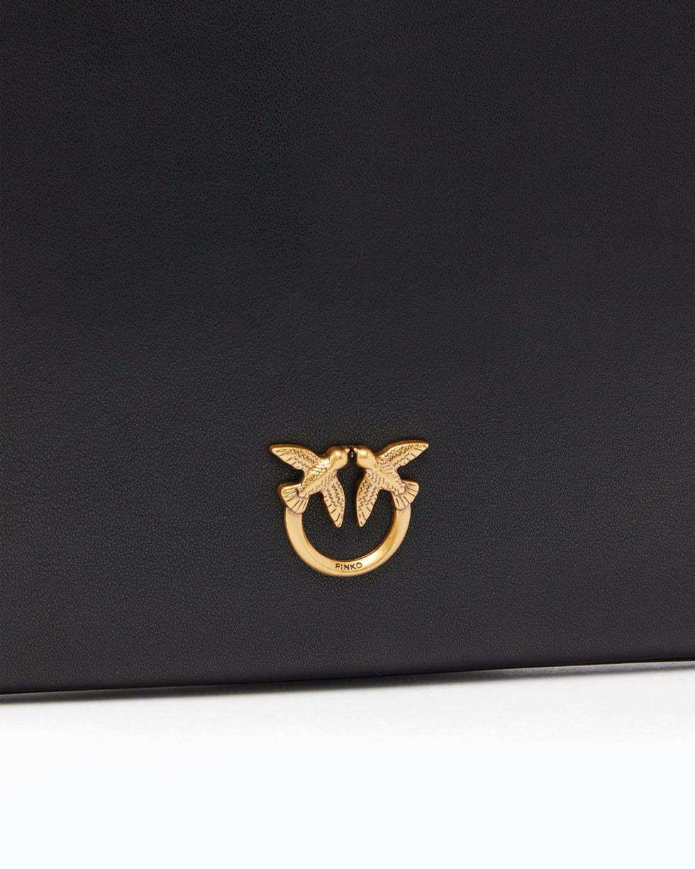 PINKO Borsa FLAT CLASSIC-Nero/Gold