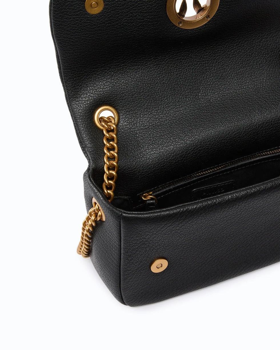 PINKO Borsa CLICK SOFT HORIZONTAL-Nero