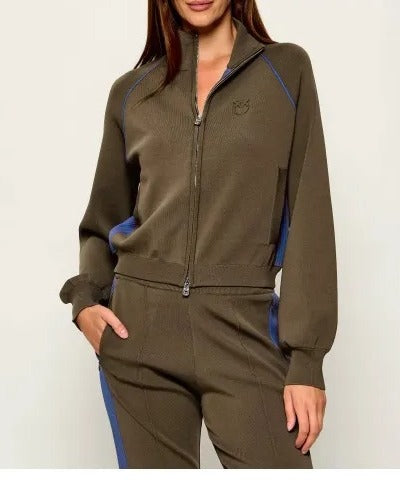 PINKO Felpa CRACOVIA ZIP-Marrone/Blu