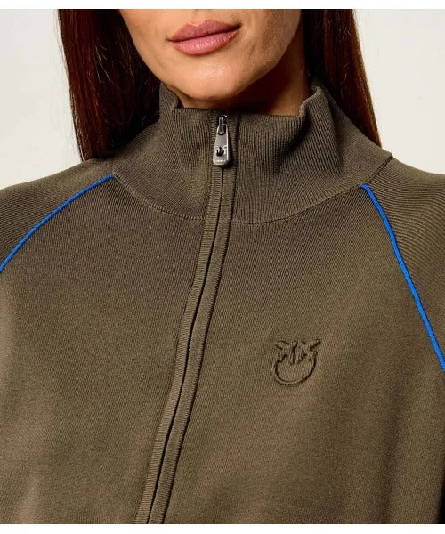 PINKO Felpa CRACOVIA ZIP-Marrone/Blu